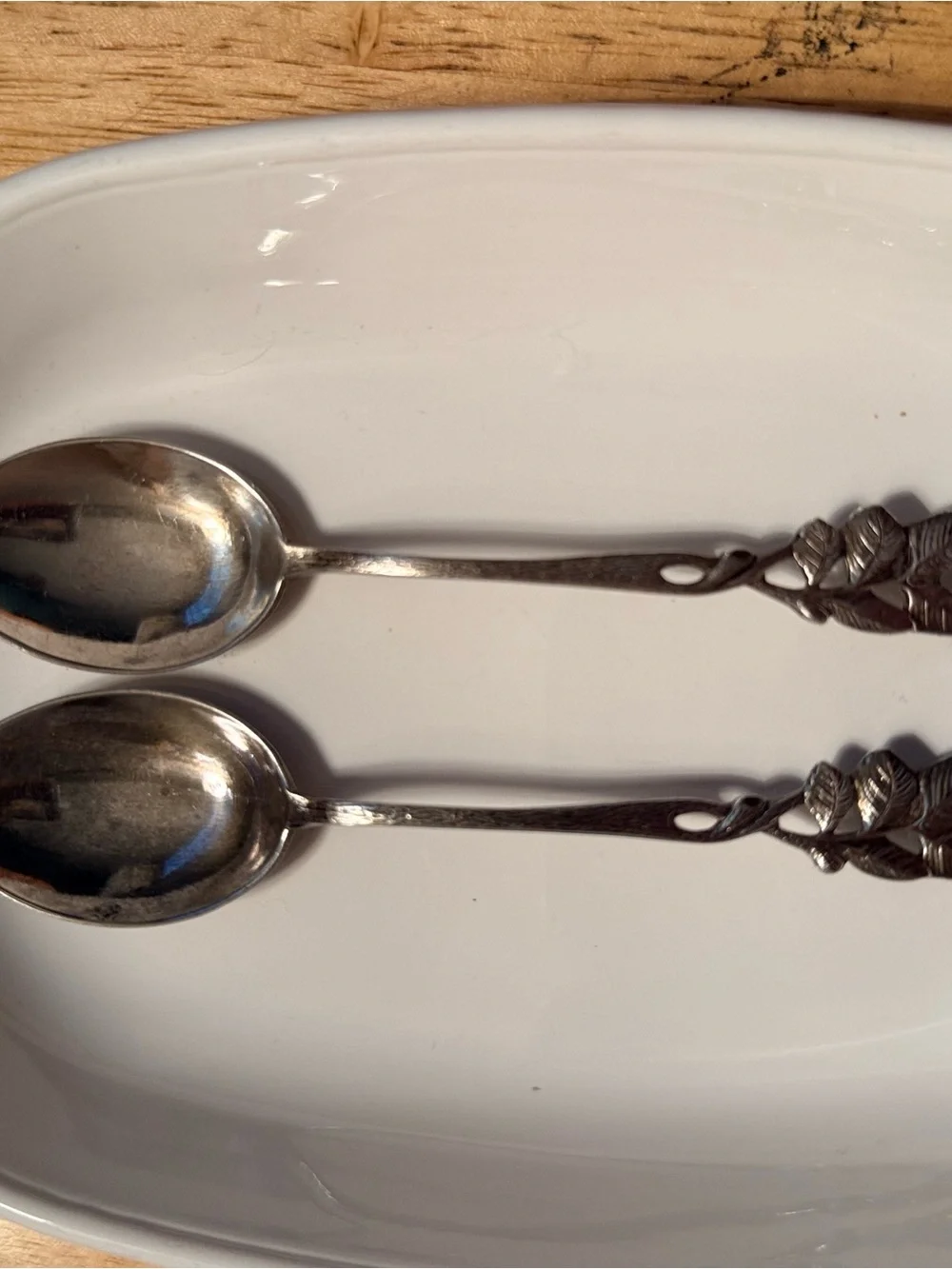 Hildesheimer Rose Handle Silver-Plate Serving Spoon Set of 4 p